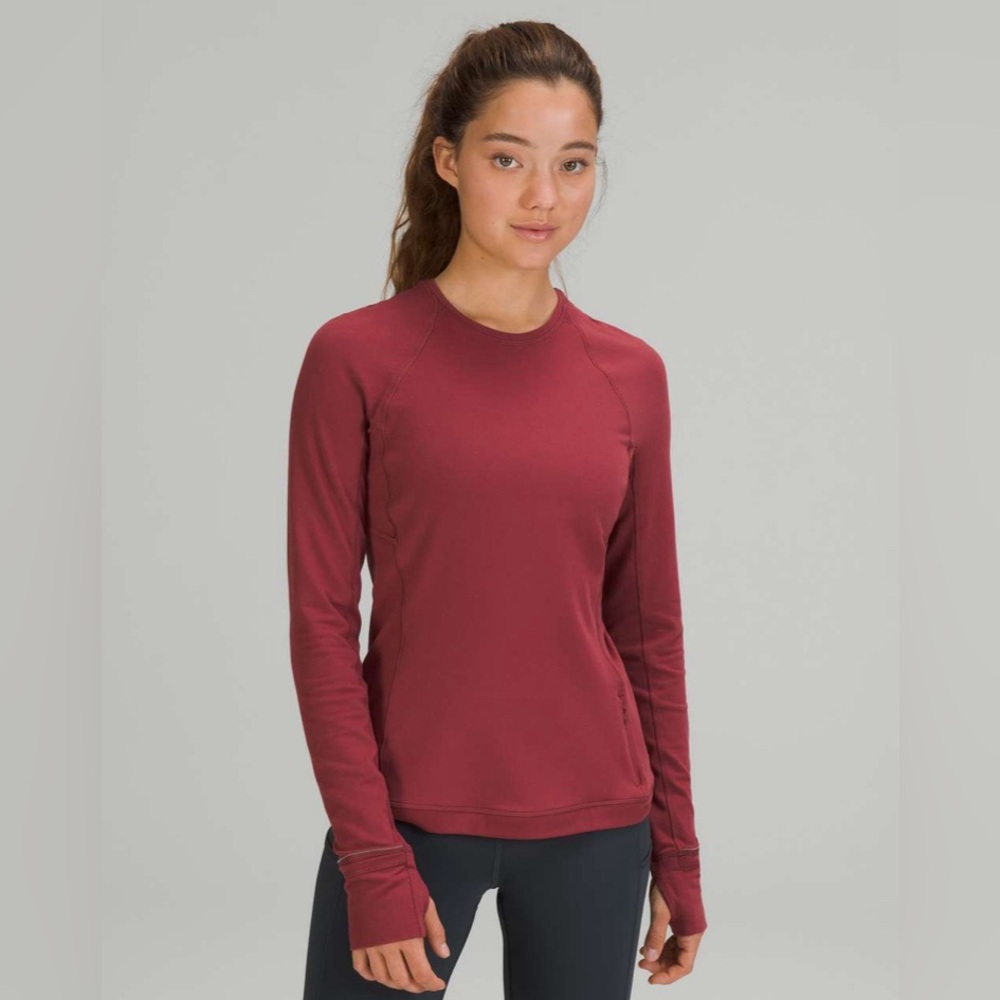 lululemon athletica Long Sleeve Top in Burgundy